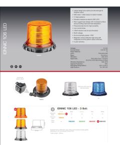 IONNIC 106000-A LED Amber Beacon with Amber Base